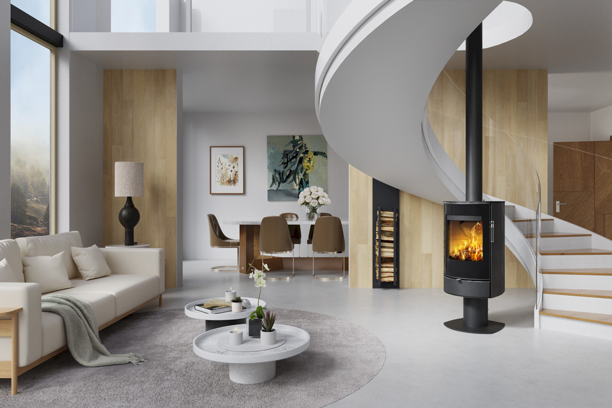 HIERRO T SE - fireplace stoves on a pedestal